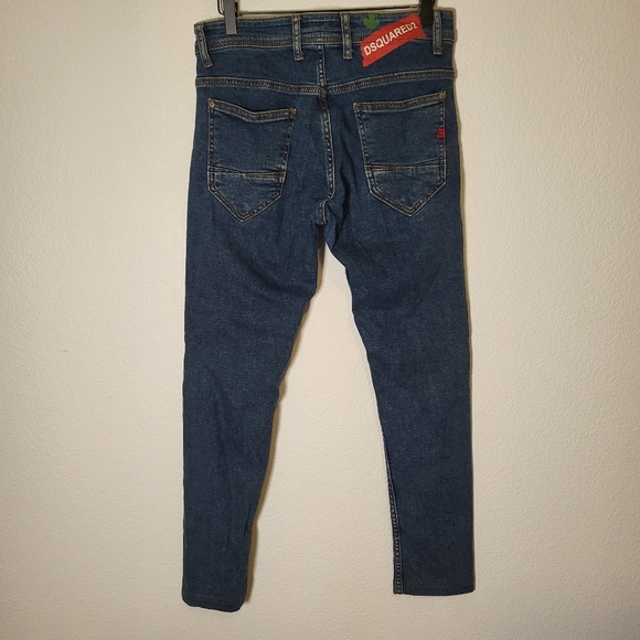 DSQUARED2 Slim Fit Paint Logo Denim Jeans size 32x32 - Picture 3 of 8